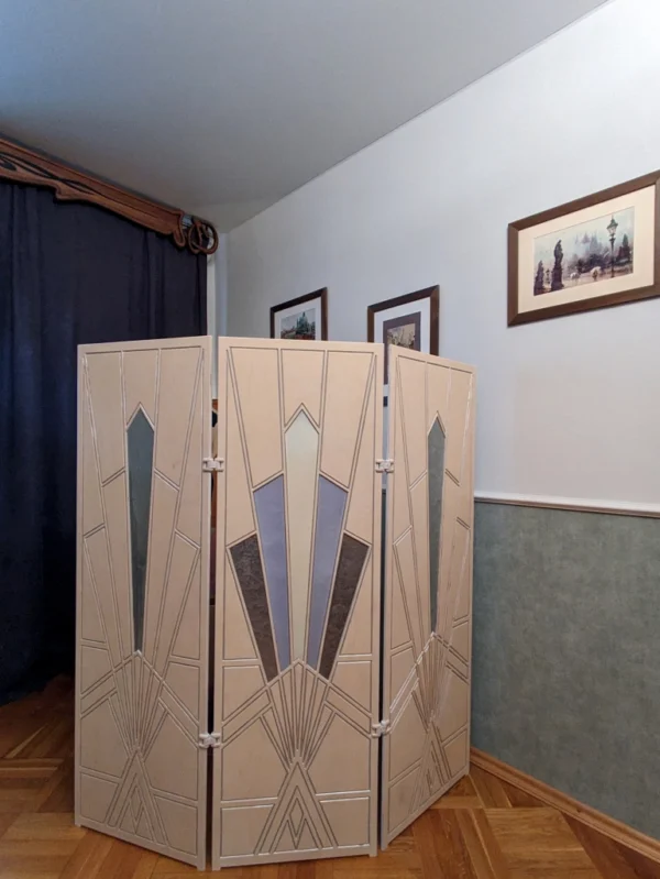 A&D Art Deco Room Divider Folding Screen "Snow Queen" (Snedronningen) - Image 5