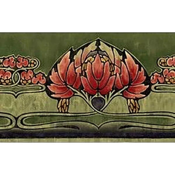 A&D Art Nouveau Wall Border Stencil #119, set of pdf, dxf, svg files