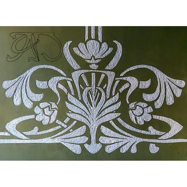 A&D Art Nouveau Wall Border Stencil #132, set of pdf, dxf, svg files