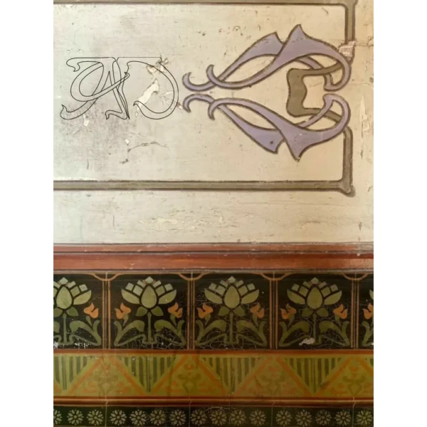 A&D Art Nouveau Wall Border Stencil #134 part 1, set of pdf, dxf, svg files