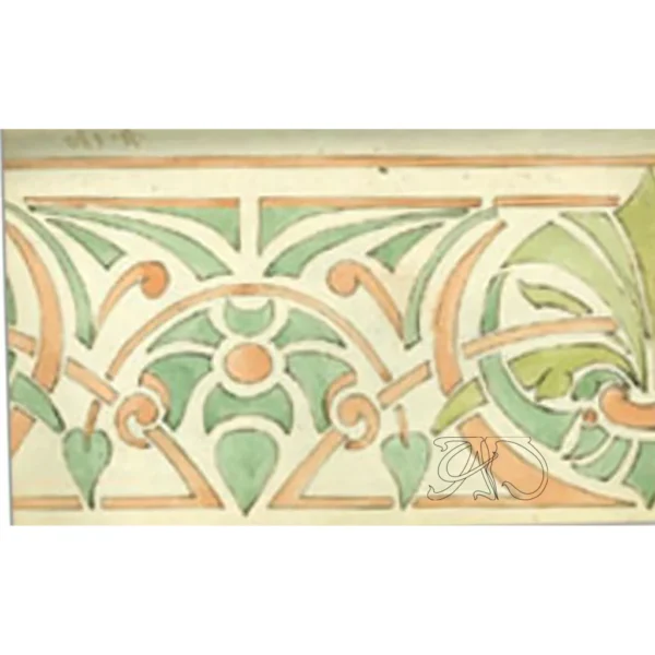 A&D Art Nouveau Wall Border Stencil #148, set of pdf, dxf, svg files - Image 4