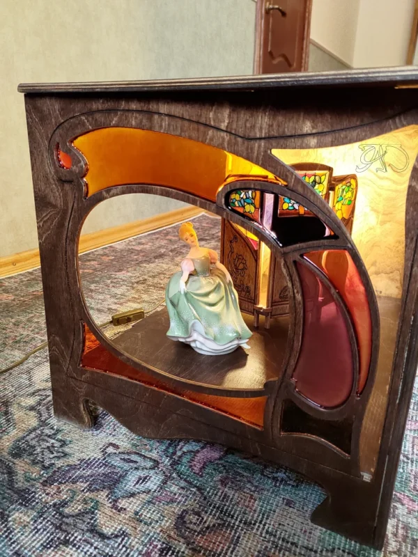 A&D dollhouse miniature Art Nouveau room box - Image 2