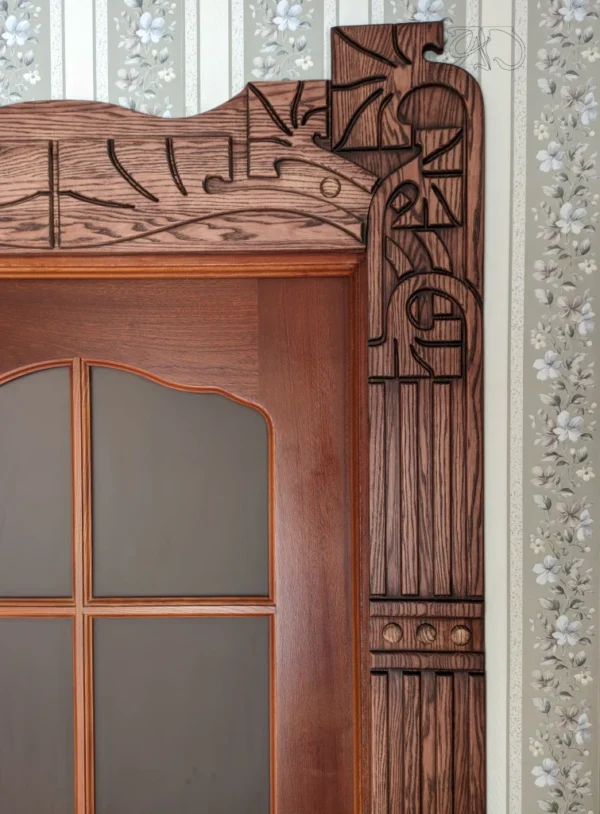 Art Nouveau door trims #2, doorways - interior door portals, door surrounds, pediments - Image 8