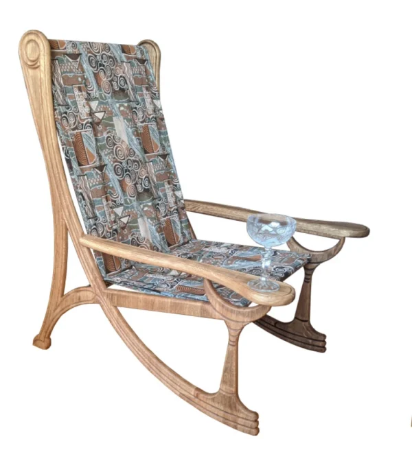 A&D Champagne chair with Art Nouveau style heel.