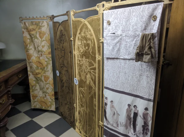 A&D Room Divider Folding Screen based on drawings by artist Alphonse Mucha "The Seasons" - Image 11