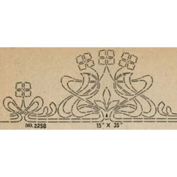 A&D Art Nouveau Wall Border Stencil #35, set of pdf, dxf, svg files