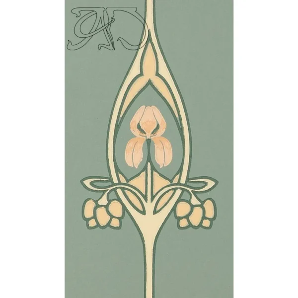 A&D Art Nouveau Wall Border Stencil #100, set of pdf, dxf, svg files