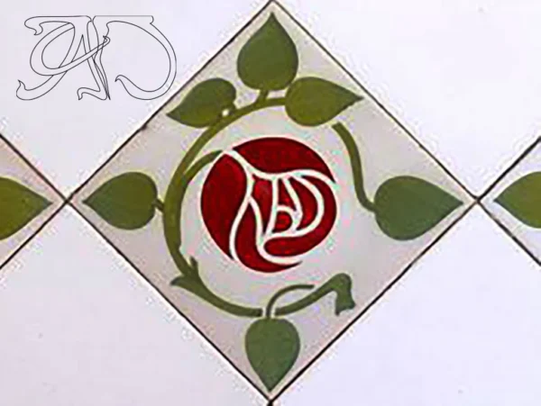 A&D Art Nouveau Wall Border Stencil #62 footer, set of pdf, dxf, svg files - Image 3