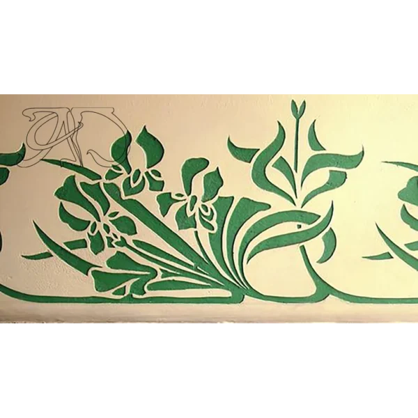 A&D Art Nouveau Wall Border Stencil #83, set of pdf, dxf, svg files