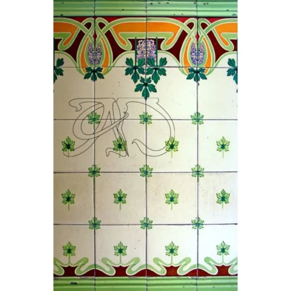 A&D Art Nouveau Wall Border Stencil #95, set of pdf, dxf, svg files