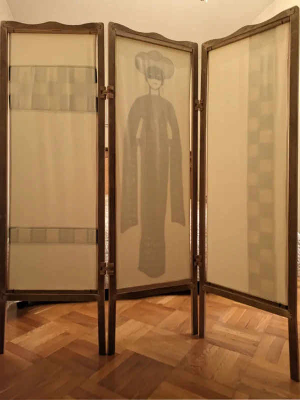 A&D Room Divider folding screen in Art Nouveau style "Dominoes" - Image 7