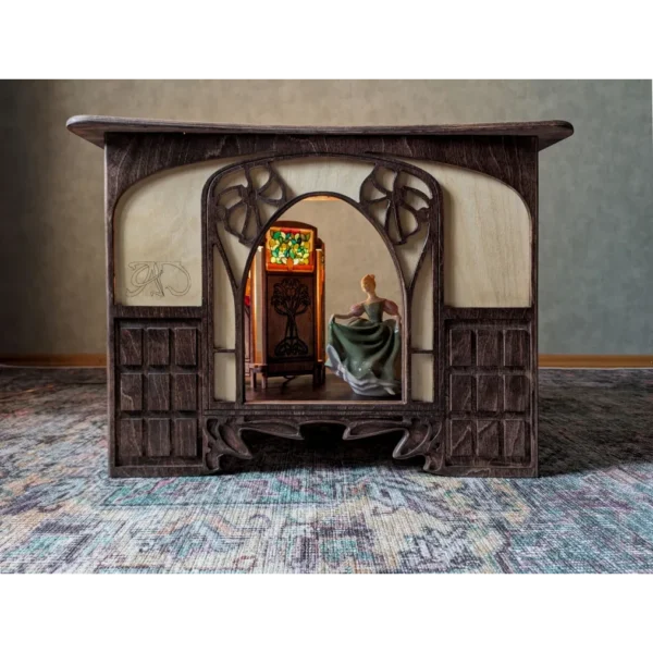 A&D dollhouse miniature Art Nouveau room box - Image 6