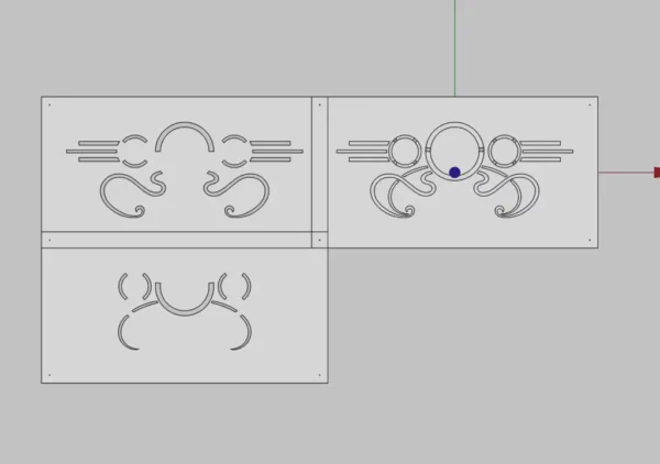 A&D Art Nouveau Wall Border Stencil #20, set of pdf, dxf, svg files - Image 4