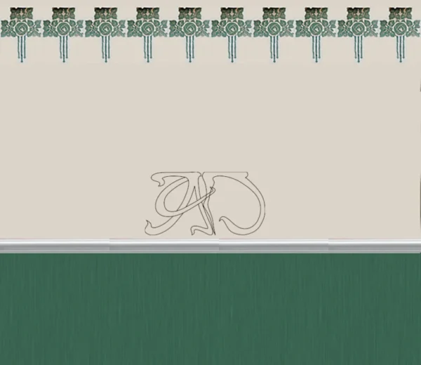 A&D Art Nouveau Wall Border Stencil #17, set of pdf, dxf, svg files - Image 6