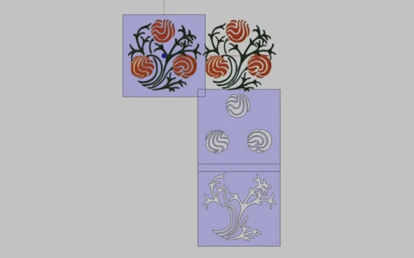 A&D Art Nouveau Wall Border Stencil #29, set of pdf, dxf, svg files - Image 3