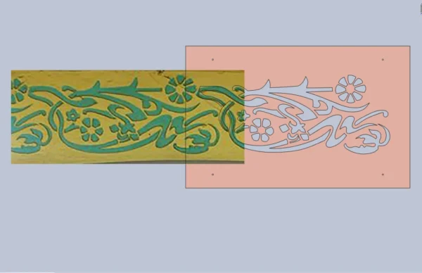 A&D Art Nouveau Wall Border Stencil #44, set of pdf, dxf, svg files - Image 3