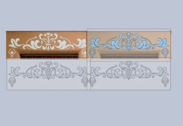 A&D Art Nouveau Wall Border Stencil #59, set of pdf, dxf, svg files - Image 4