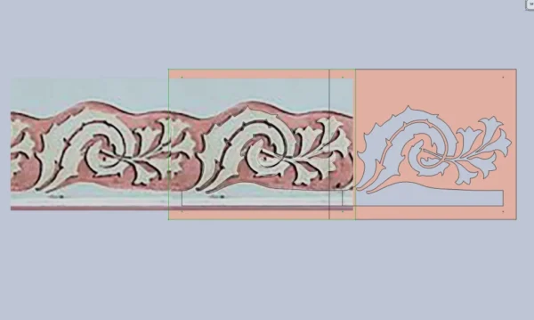 A&D Art Nouveau Wall Border Stencil #58, set of pdf, dxf, svg files - Image 4