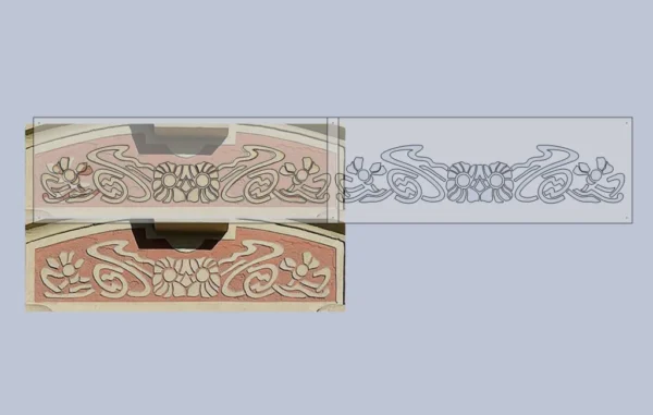 A&D Art Nouveau Wall Border Stencil #75 footer, set of pdf, dxf, svg files - Image 3