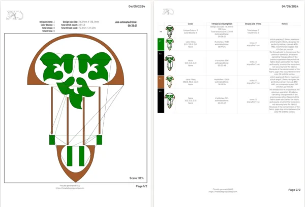 A&D Art Nouveau Wall Border Stencil #117 footer, set of pdf, dxf, svg files - Image 4