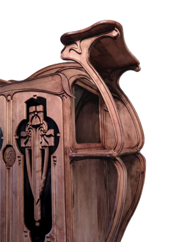 A&D Art Nouveau Furniture -  Armoire or small china cabinet or cupboard or Bar Cabinet - Image 3