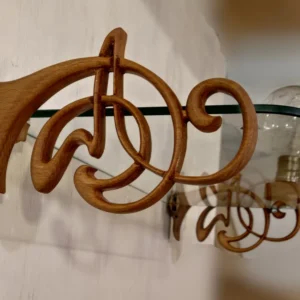 A&D Art Nouveau style wall shelf based on a drawing by Alphonse Mucha and the K9 cornice