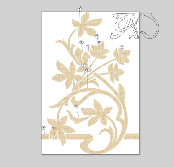 Art Deco machine embroidery design #135, machine embroidery pes + pec + exp + jef + pdf files, embroidery Art Nouveau decor - Image 5