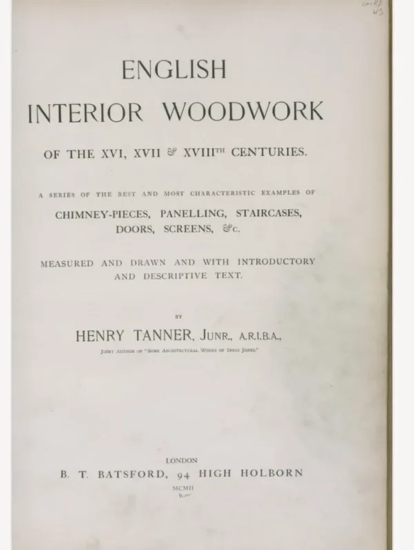 English interior woodwork. London. 53p. 12mb. - Image 4