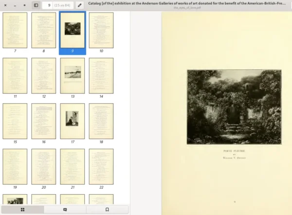 The eyes of love. Catalogue exhibition at the Anderson galleries of ART donated for the benefit of the American British French Belgian permanent blind relief war fund may 11 to may 25, 1918. 84p - Image 3