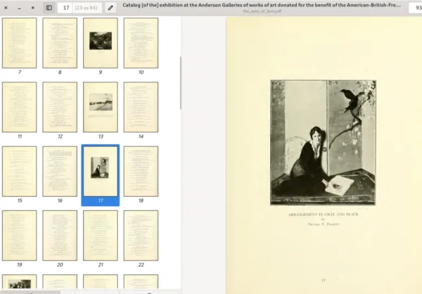 The eyes of love. Catalogue exhibition at the Anderson galleries of ART donated for the benefit of the American British French Belgian permanent blind relief war fund may 11 to may 25, 1918. 84p - Image 13