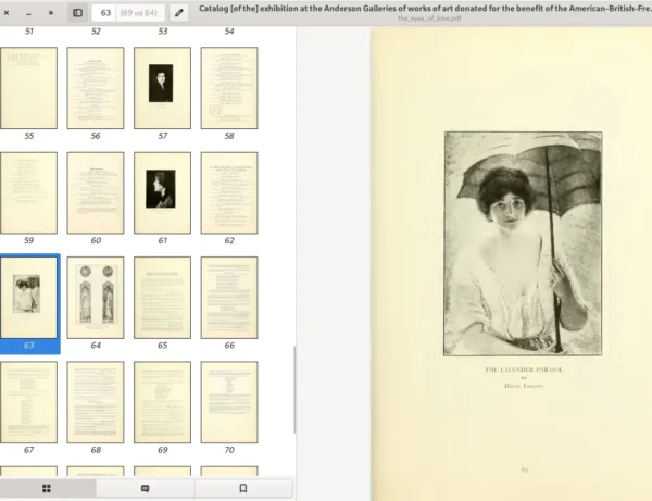 The eyes of love. Catalogue exhibition at the Anderson galleries of ART donated for the benefit of the American British French Belgian permanent blind relief war fund may 11 to may 25, 1918. 84p - Image 4