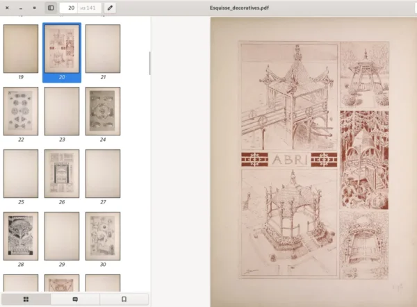 ESQUISSES DECORATIVES de BINET. Architecte. Paris. 189X. 141p - Image 15