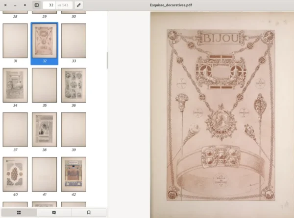 ESQUISSES DECORATIVES de BINET. Architecte. Paris. 189X. 141p - Image 14