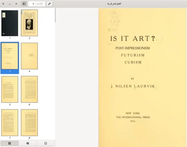 IS IT ART? Post-impressionism, futurism, cubism. By J. Nilsen Laurvik. NY. 1913. 69p. - Image 3