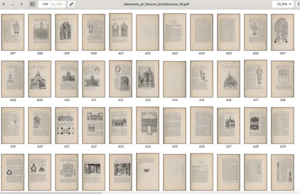 ELEMENTS ET THEORIE de L'ARCHITECTURE. J. Gaudet.  Tome 3. Paris. 1909. 768p. - Image 14