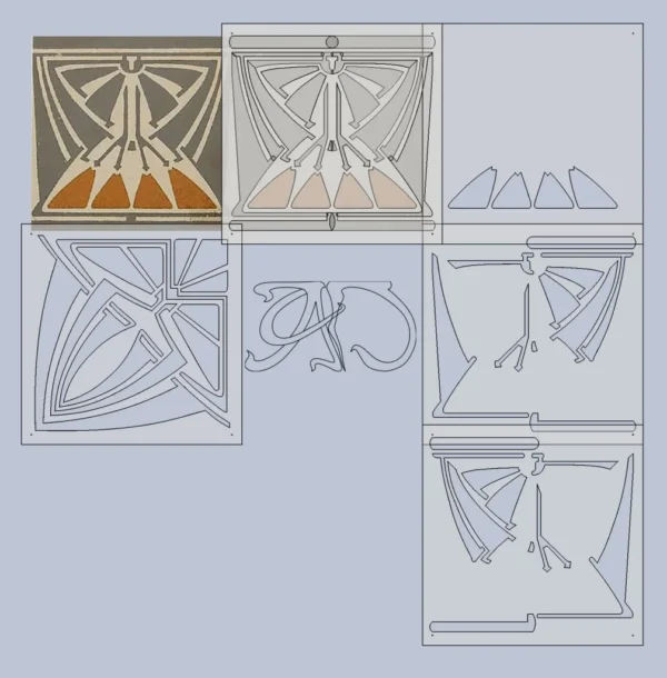 A&D Art Deco Wall Border Stencil #146_2, set of pdf, dxf, svg files - Image 3