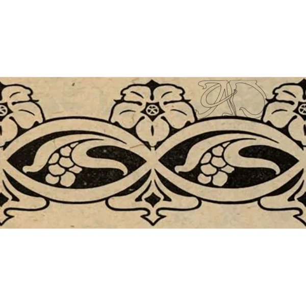 A&D Art Nouveau Wall Border Stencil #128, set of pdf, dxf, svg files