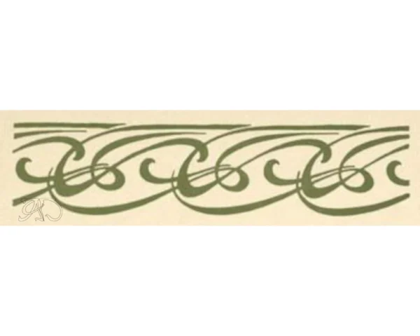 A&D Art Nouveau Wall Border Stencil #129 by Alfons Maria Mucha, set of pdf, dxf, svg files