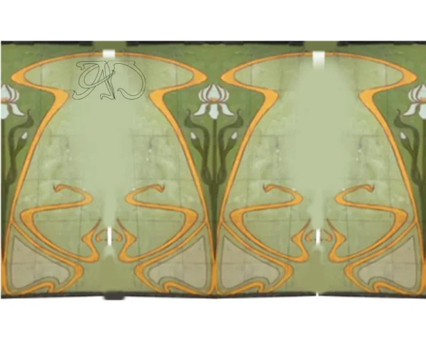 A&D Art Nouveau Wall Border Stencil #150, set of pdf, dxf, svg files - Image 3