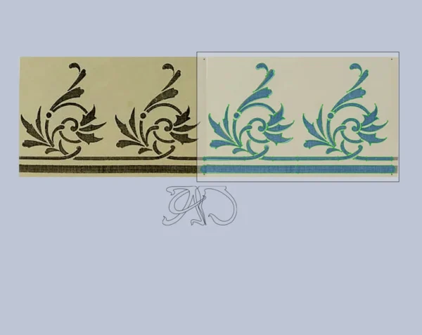 A&D Art Nouveau Wall Border Stencil #154, set of pdf, dxf, svg files - Image 3