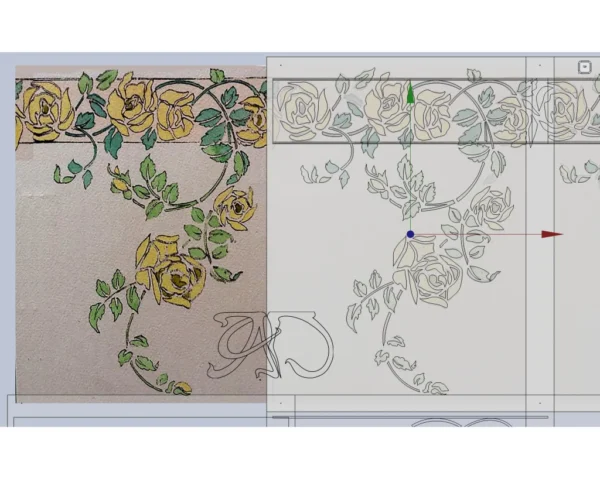 A&D Art Nouveau Wall Border Stencil #159, set of pdf, dxf, svg files - Image 5