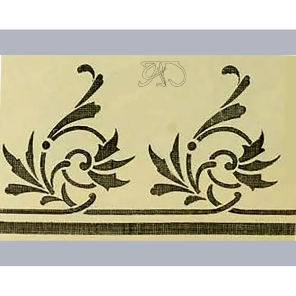 A&D Art Nouveau Wall Border Stencil #154, set of pdf, dxf, svg files