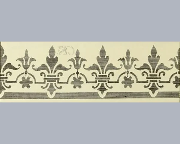 A&D Art Nouveau Wall Border Stencil #155, set of pdf, dxf, svg files - Image 4