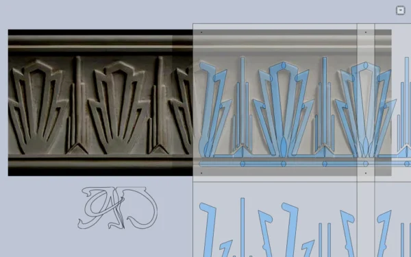 A&D Art Deco Wall Border Stencil #164, set of pdf, dxf, svg files - Image 6