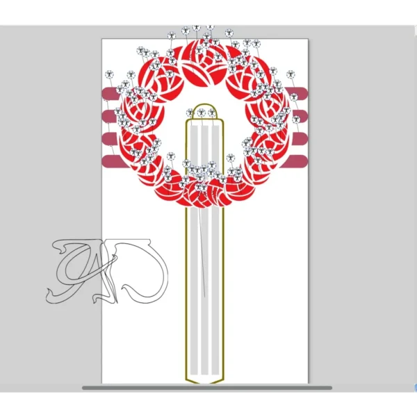 A&D Art Nouveau machine embroidery design #170, machine embroidery pes + pec + exp + jef + pdf files