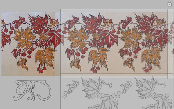 A&D Art Nouveau Wall Border Stencil #161, set of pdf, dxf, svg files - Image 5