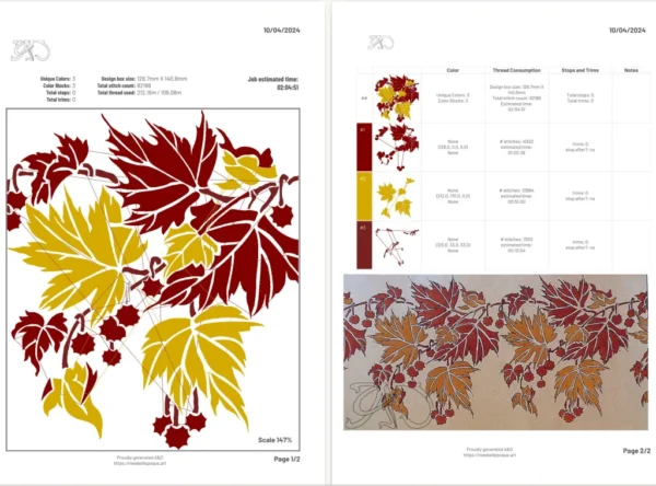 A&D Art Nouveau Wall Border Stencil #161, set of pdf, dxf, svg files - Image 6