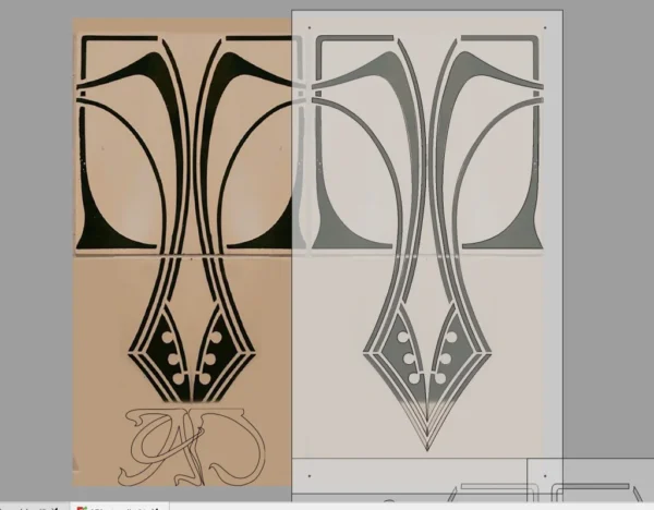 A&D Art Deco Wall Border Stencil #171, set of pdf, dxf, svg files - Image 4