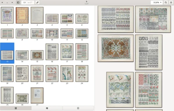 Bordures, Frises, Panneaux Modernes (Borders, Friezes, Panels Art Nouveau) en Couleurs, au pochoir par. A. Herbinnier. Documentation professionnelle du peintre-decorateur. PARIS. 19XX. 27p, pdf 24.1mb - Image 6