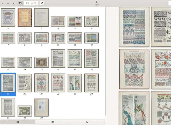 Bordures, Frises, Panneaux Modernes (Borders, Friezes, Panels Art Nouveau) en Couleurs, au pochoir par. A. Herbinnier. Documentation professionnelle du peintre-decorateur. PARIS. 19XX. 27p, pdf 24.1mb - Image 2